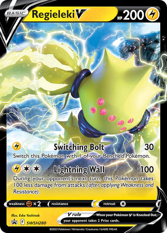 (280) Pokemon TCG SWSH Black Star Promos Single: Regieleki V  Promo