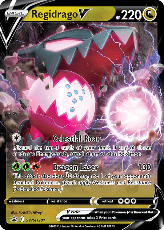 (281) Pokemon TCG SWSH Black Star Promos Single: Regidrago V  Promo