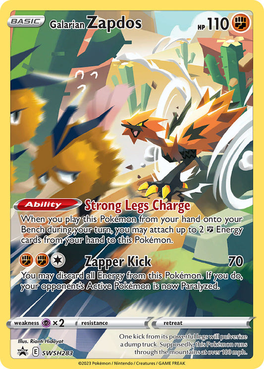 (283) Pokemon TCG SWSH Black Star Promos Single: Galarian Zapdos  Promo