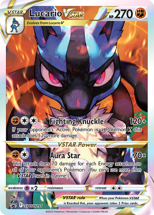 (291) Pokemon TCG SWSH Black Star Promos Single: Lucario VSTAR  Promo
