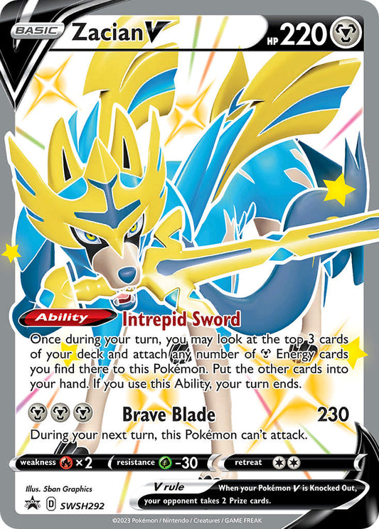 (292) Pokemon TCG SWSH Black Star Promos Single: Zacian V  Promo