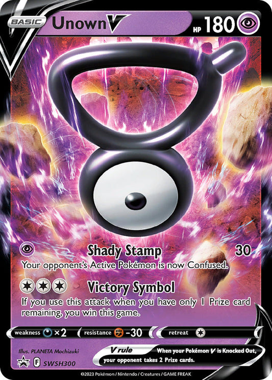 (300) Pokemon TCG SWSH Black Star Promos Single: Unown V  Promo