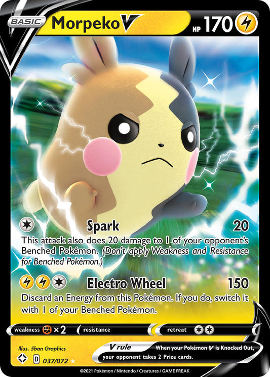 (037/072) Pokemon TCG Shining Fates Single: Morpeko V  Ultra Rare