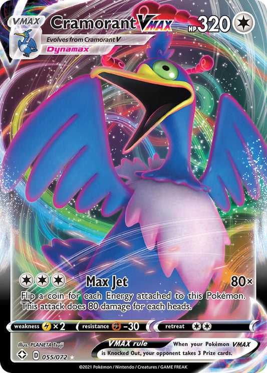 (055/072) Pokemon TCG Shining Fates Single: Cramorant VMAX  Ultra Rare