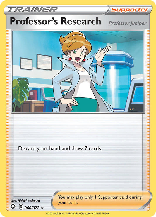 (060/072) Pokemon TCG Shining Fates Single: Professor's Research Reverse Holo Rare