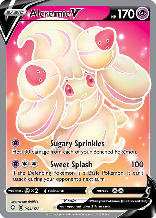 (064/072) Pokemon TCG Shining Fates Single: Alcremie V  Ultra Rare
