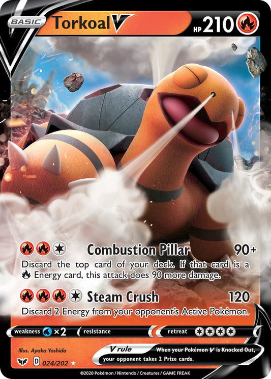 (024/202) Pokemon TCG Sword & Shield Single: Torkoal V  Ultra Rare