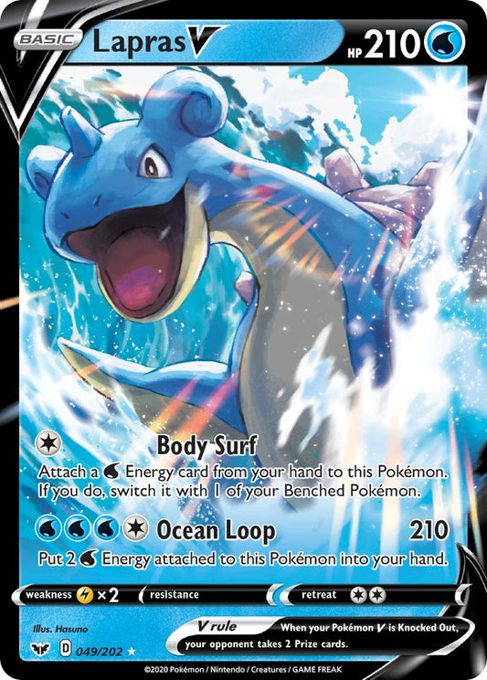 (049/202) Pokemon TCG Sword & Shield Single: Lapras V  Ultra Rare