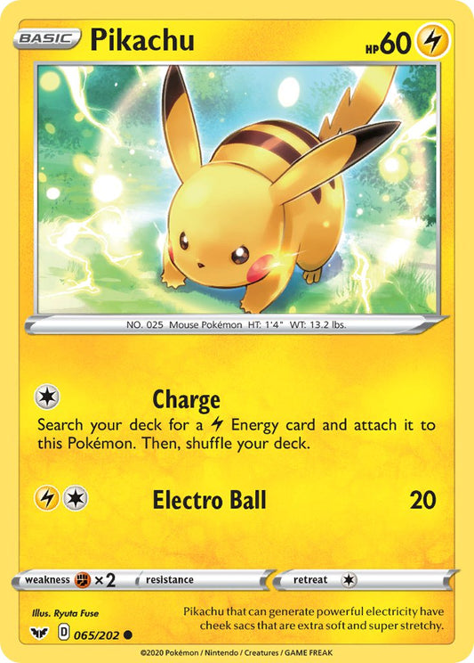 (065/202) Pokemon TCG Sword & Shield Single: Pikachu  Common