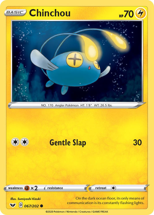 (067/202) Pokemon TCG Sword & Shield Single: Chinchou Reverse Holo Common