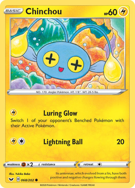 (068/202) Pokemon TCG Sword & Shield Single: Chinchou Reverse Holo Common