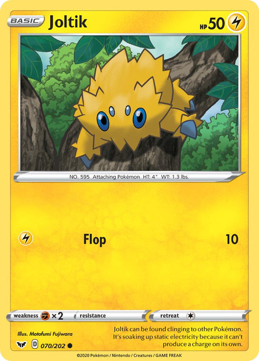 (070/202) Pokemon TCG Sword & Shield Single: Joltik Reverse Holo Common