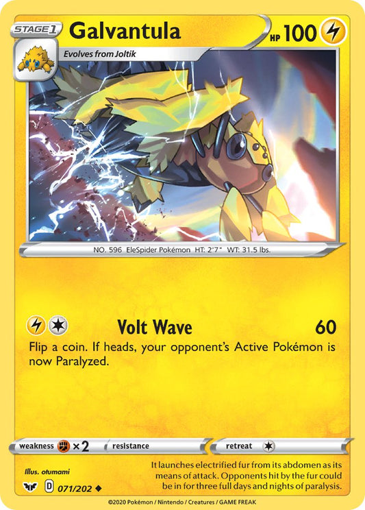 (071/202) Pokemon TCG Sword & Shield Single: Galvantula  Uncommon