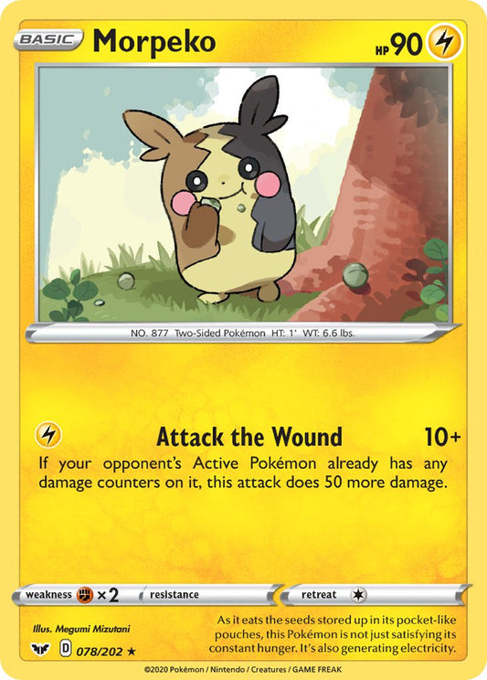 (078/202) Pokemon TCG Sword & Shield Single: Morpeko Reverse Holo Rare