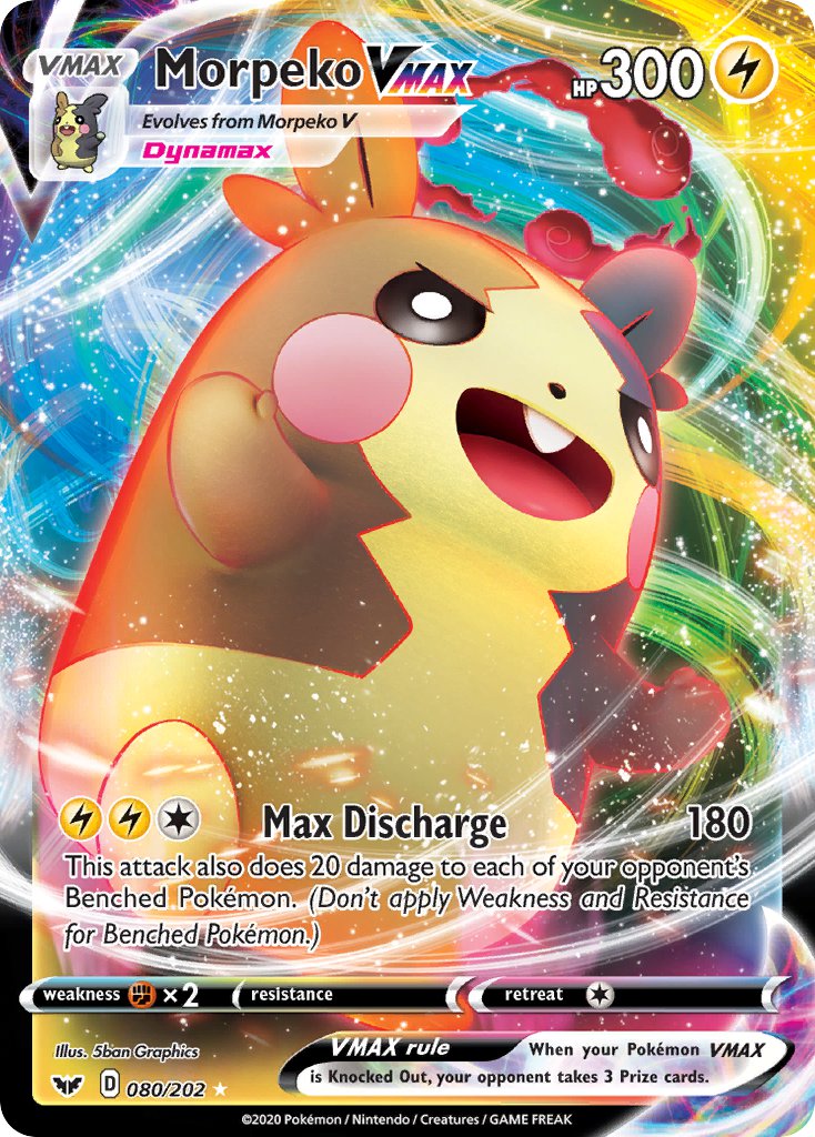 (080/202) Pokemon TCG Sword & Shield Single: Morpeko VMAX  Ultra Rare