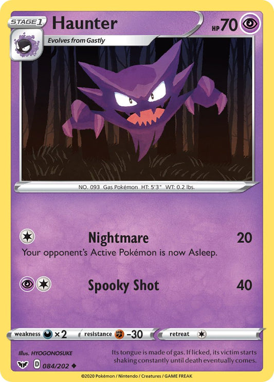 (084/202) Pokemon TCG Sword & Shield Single: Haunter Reverse Holo Uncommon