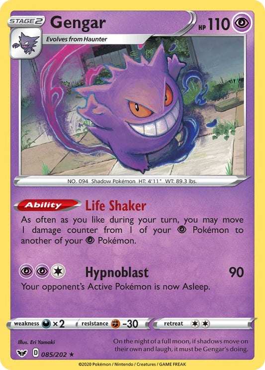 (085/202) Pokemon TCG Sword & Shield Single: Gengar Reverse Holo Holo Rare