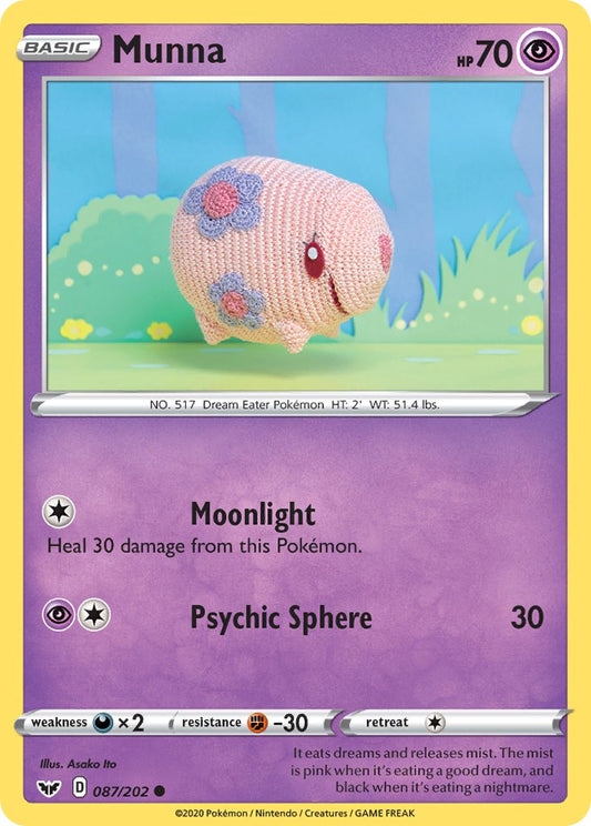 (087/202) Pokemon TCG Sword & Shield Single: Munna  Common