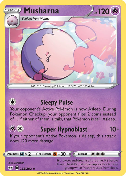 (088/202) Pokemon TCG Sword & Shield Single: Musharna Reverse Holo Rare