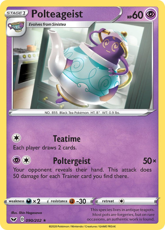 (090/202) Pokemon TCG Sword & Shield Single: Polteageist  Rare