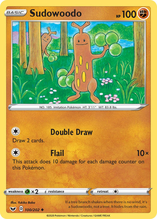 (100/202) Pokemon TCG Sword & Shield Single: Sudowoodo Reverse Holo Uncommon
