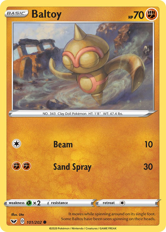 (101/202) Pokemon TCG Sword & Shield Single: Baltoy  Common