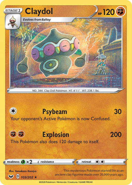 (103/202) Pokemon TCG Sword & Shield Single: Claydol  Rare