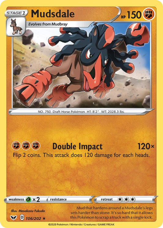 (106/202) Pokemon TCG Sword & Shield Single: Mudsdale  Rare