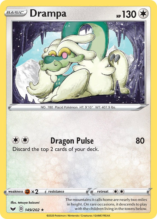 (149/202) Pokemon TCG Sword & Shield Single: Drampa Reverse Holo Rare