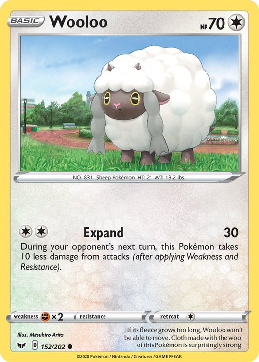 (152/202) Pokemon TCG Sword & Shield Single: Wooloo  Common