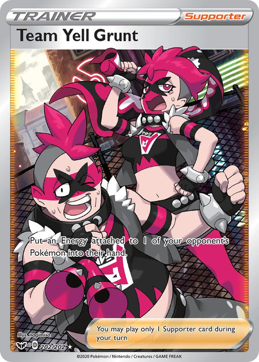 (202/202) Pokemon TCG Sword & Shield Single: Team Yell Grunt  Ultra Rare