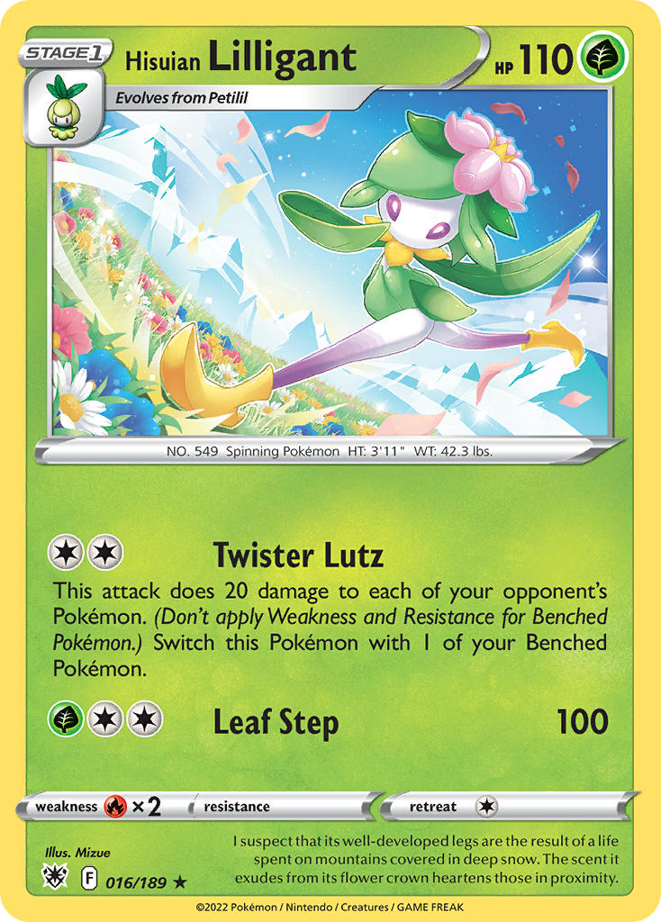 (016/189) Pokemon TCG Astral Radiance Single: Hisuian Lilligant Reverse Holo Holo Rare