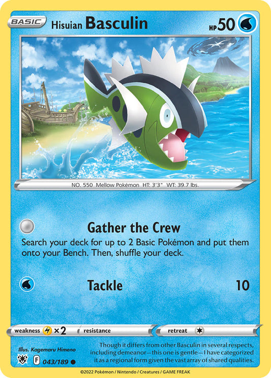 (043/189) Pokemon TCG Astral Radiance Single: Hisuian Basculin  Common