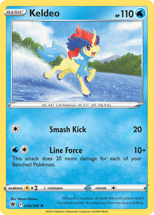 (045/189) Pokemon TCG Astral Radiance Single: Keldeo Reverse Holo Holo Rare