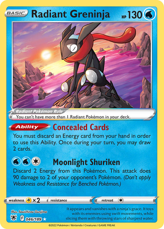 (046/189) Pokemon TCG Astral Radiance Single: Radiant Greninja  Ultra Rare
