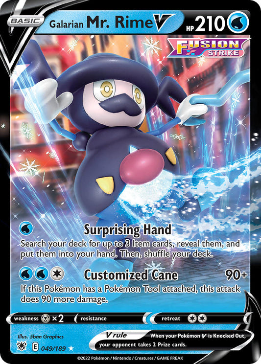 (049/189) Pokemon TCG Astral Radiance Single: Galarian Mr. Rime V  Ultra Rare