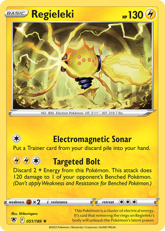 (051/189) Pokemon TCG Astral Radiance Single: Regieleki Reverse Holo Rare