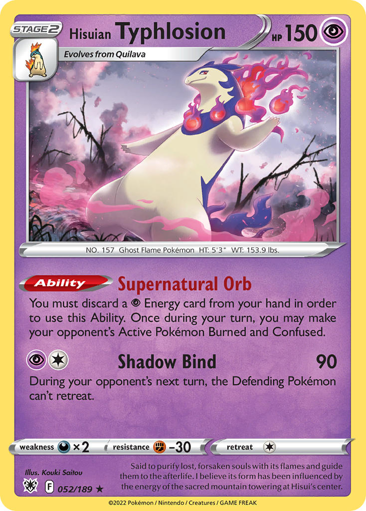 (052/189) Pokemon TCG Astral Radiance Single: Hisuian Typhlosion  Promo