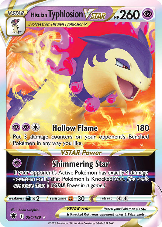 (054/189) Pokemon TCG Astral Radiance Single: Hisuian Typhlosion VSTAR  Ultra Rare