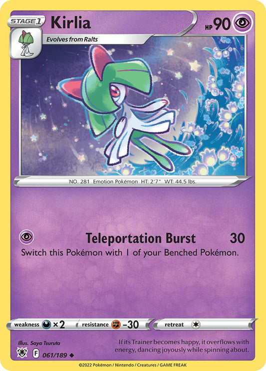 (061/189) Pokemon TCG Astral Radiance Single: Kirlia  Uncommon