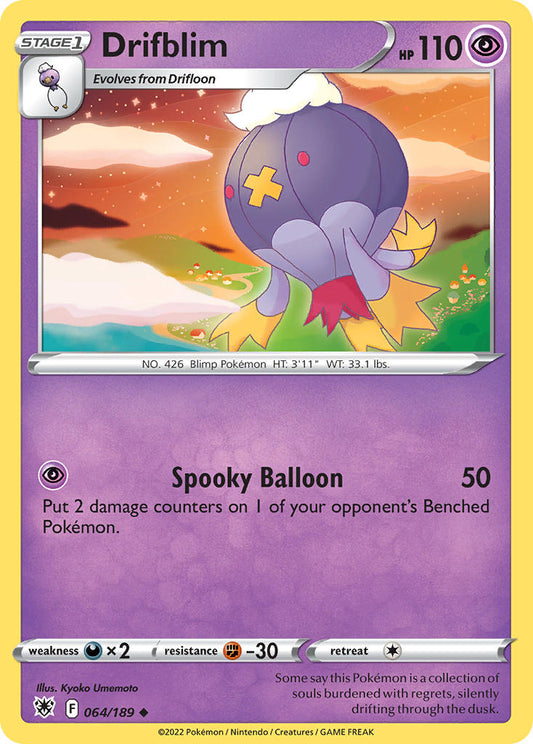 (064/189) Pokemon TCG Astral Radiance Single: Drifblim  Uncommon