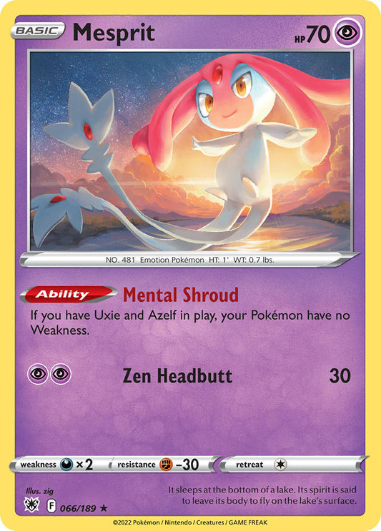 (066/189) Pokemon TCG Astral Radiance Single: Mesprit Reverse Holo Holo Rare