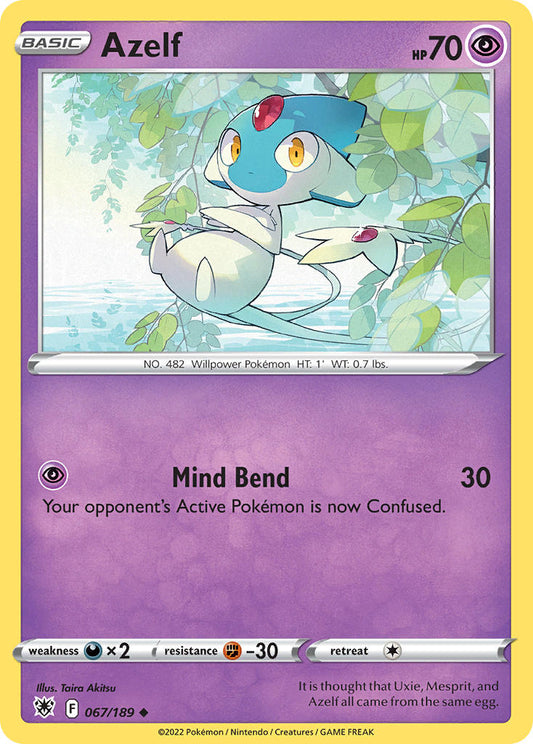 (067/189) Pokemon TCG Astral Radiance Single: Azelf  Uncommon