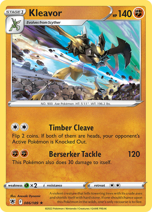 (086/189) Pokemon TCG Astral Radiance Single: Kleavor Reverse Holo Holo Rare