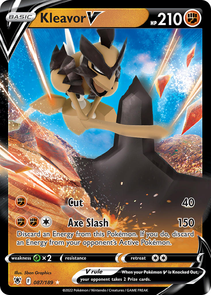 (087/189) Pokemon TCG Astral Radiance Single: Kleavor V  Ultra Rare