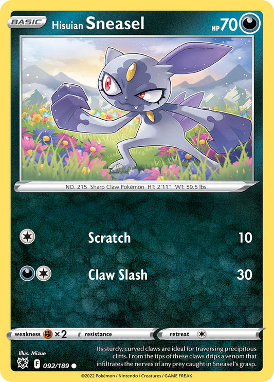 (092/189) Pokemon TCG Astral Radiance Single: Hisuian Sneasel  Promo