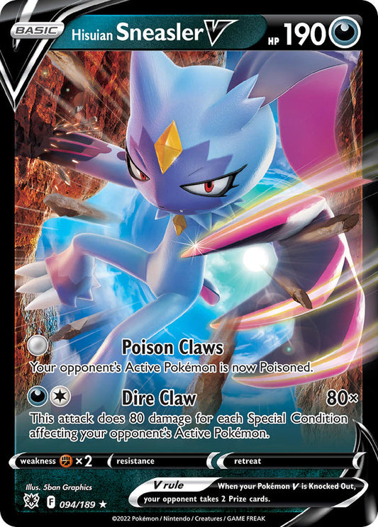 (094/189) Pokemon TCG Astral Radiance Single: Hisuian Sneasler V  Ultra Rare