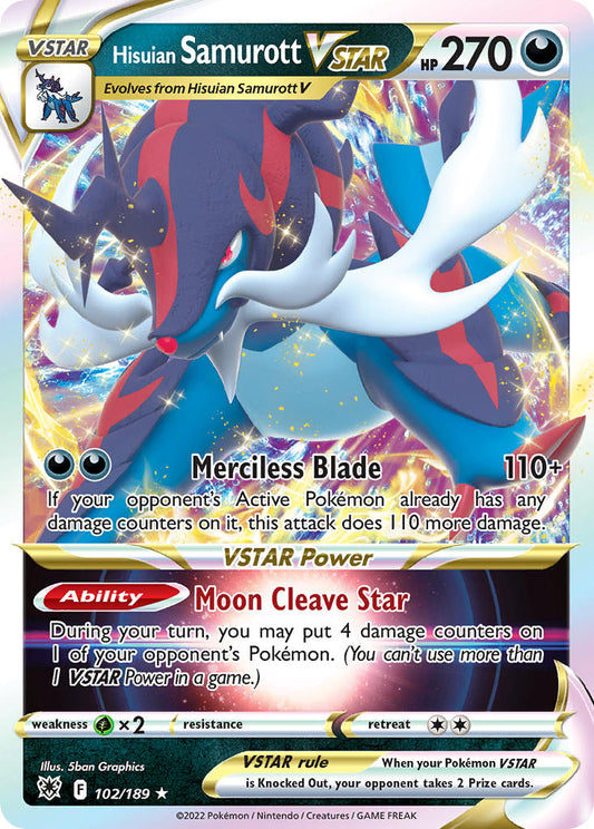 (102/189) Pokemon TCG Astral Radiance Single: Hisuian Samurott VSTAR  Ultra Rare