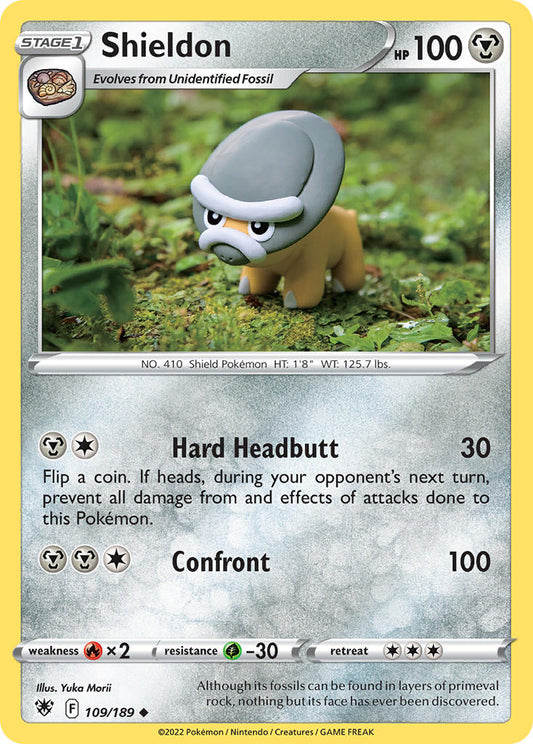 (109/189) Pokemon TCG Astral Radiance Single: Shieldon Reverse Holo Uncommon