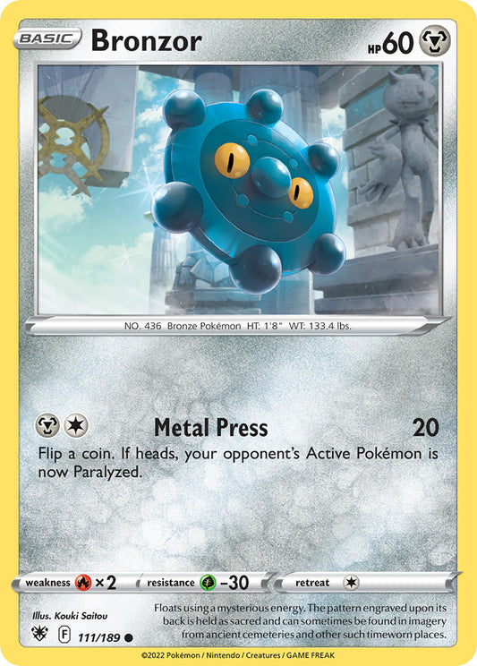 (111/189) Pokemon TCG Astral Radiance Single: Bronzor  Common